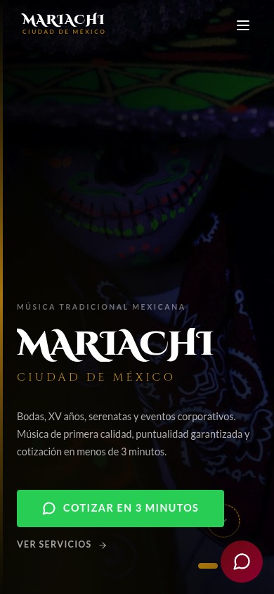 Contrata Mariachi — mobile view