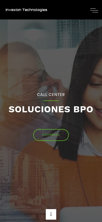 Invexion BPO — mobile view