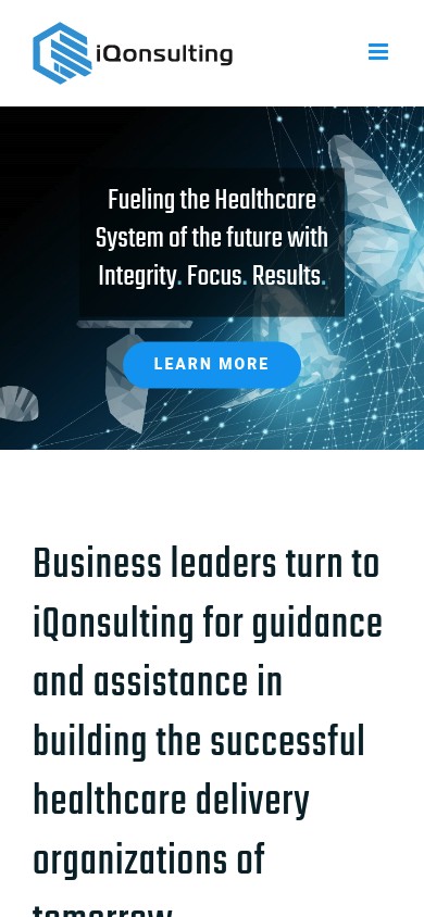 iQonsulting — mobile view