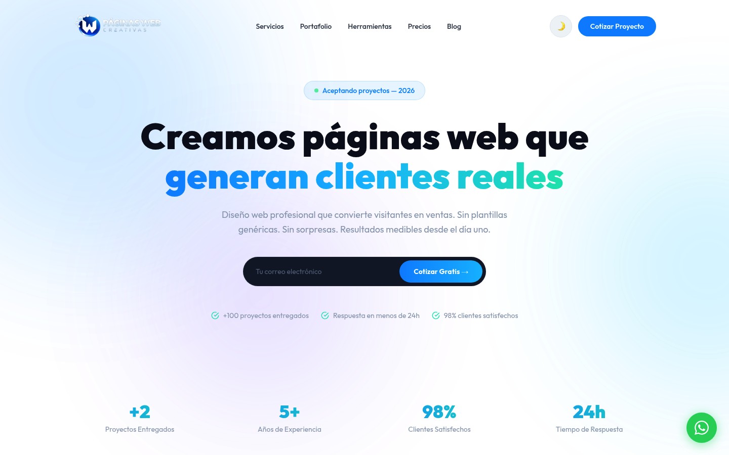 Páginas Web Creativas — project screenshot